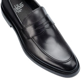 John White Mens Black Banff Penny Loafer